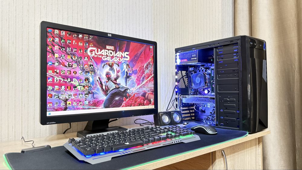 Игровой компьютер Core i5/16GB/SSD/HDD/P 104-100 + 22 дюймовый монитор