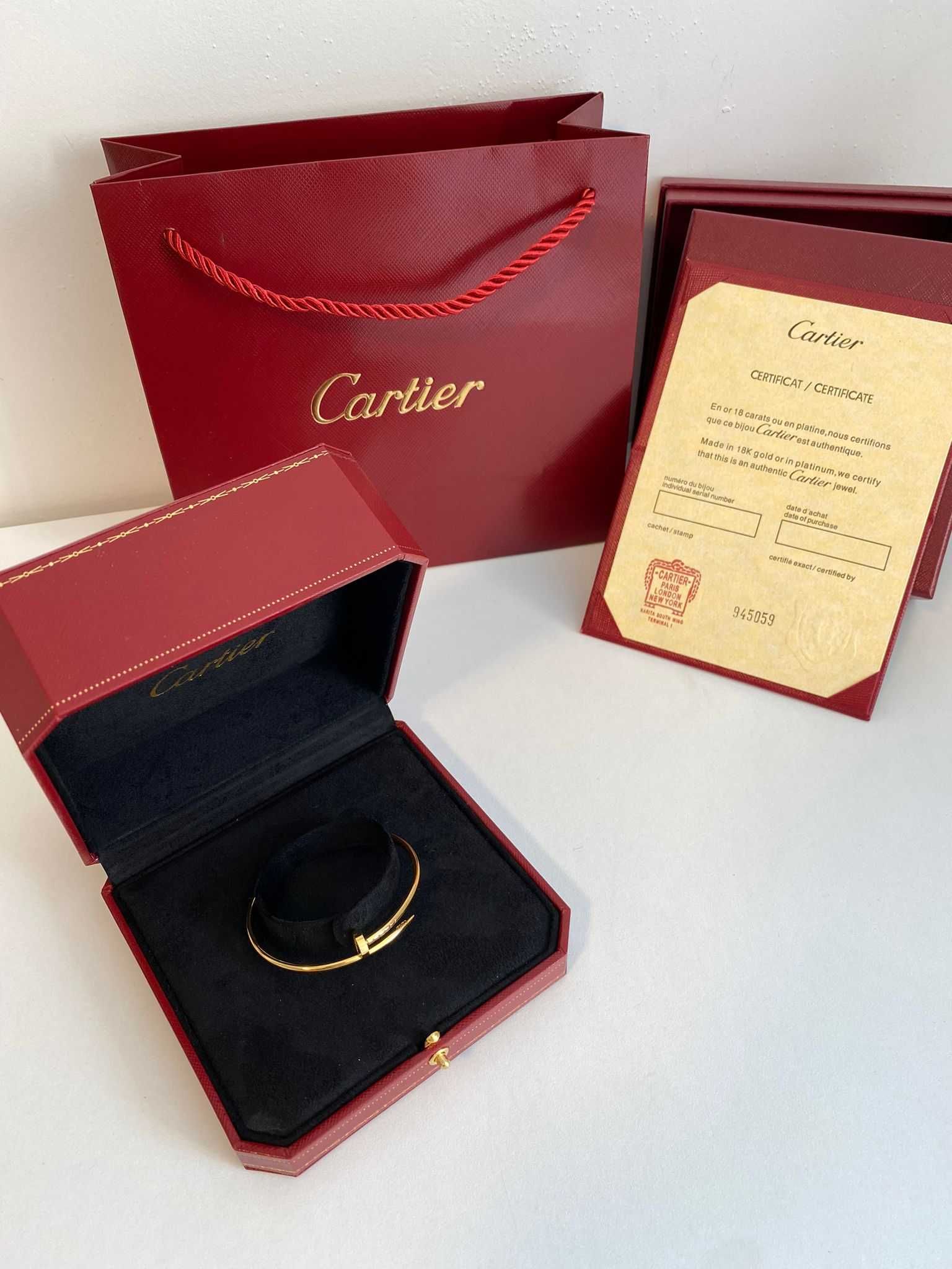 Brățară Cartier Cui Small 15 Gold 750 cu cutie