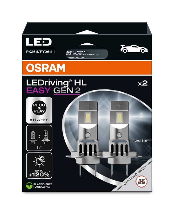 LED крушки OSRAM H7 12V 16W PX26D/PY26D-1 6500K