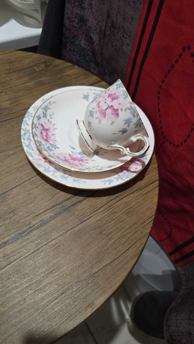 Троен сет розов порцелан