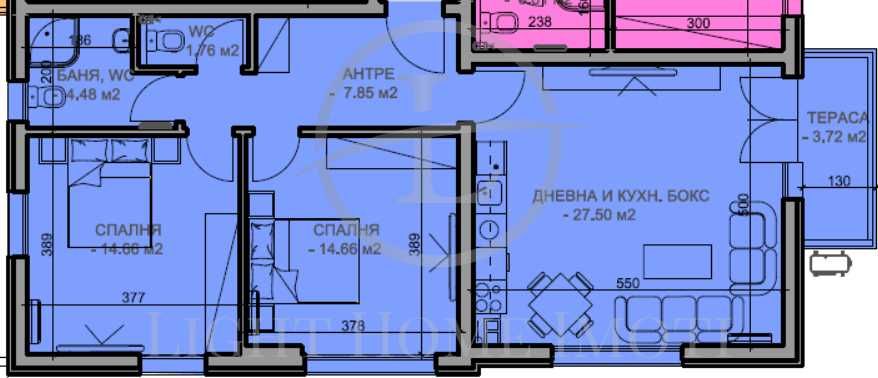 Реф. 1921 Тристаен в Новострояща се сграда / Южен