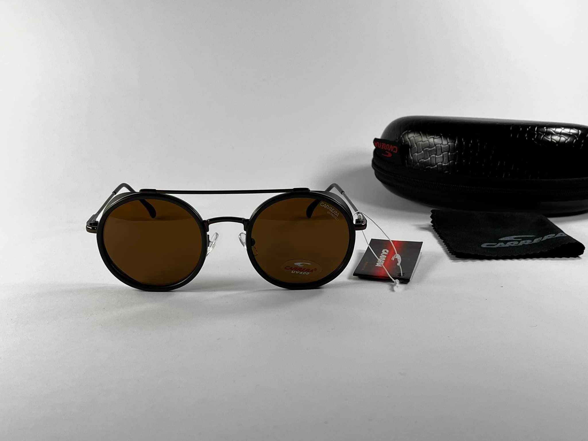 Слънчеви Очила Carrera Sunglasees Black Черни Каррера Кръгли Унисекс