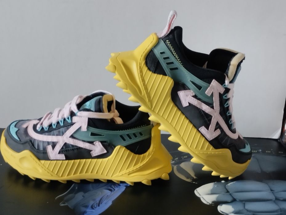 OFF-WHITE Odsy-1000 Black Yellow Pink Оригинални Дамки Маратонки 
Blac