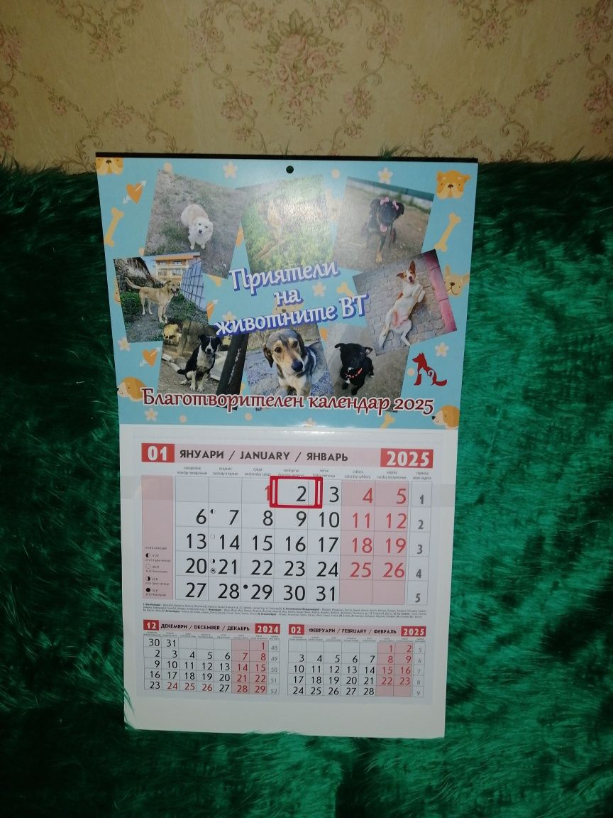 Календари за 2025 година
