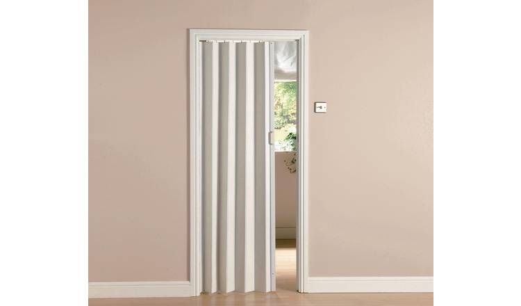 Ușă pliantă cu aspect de stejar alb