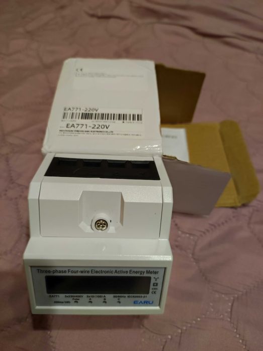 Трифазен електромер, НОВ, 380/400V, 100А, 50 Hz, за DIN шина, 4 полюса