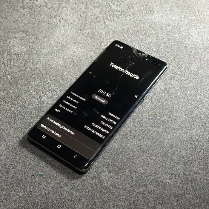 Samsung S10 5g sotiladi dastavka bor