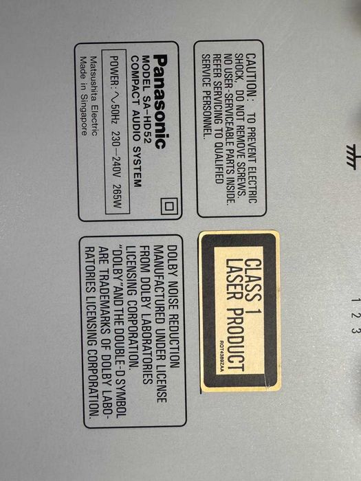 Sistem audio Panasonic 100W, functioneaza impecabill