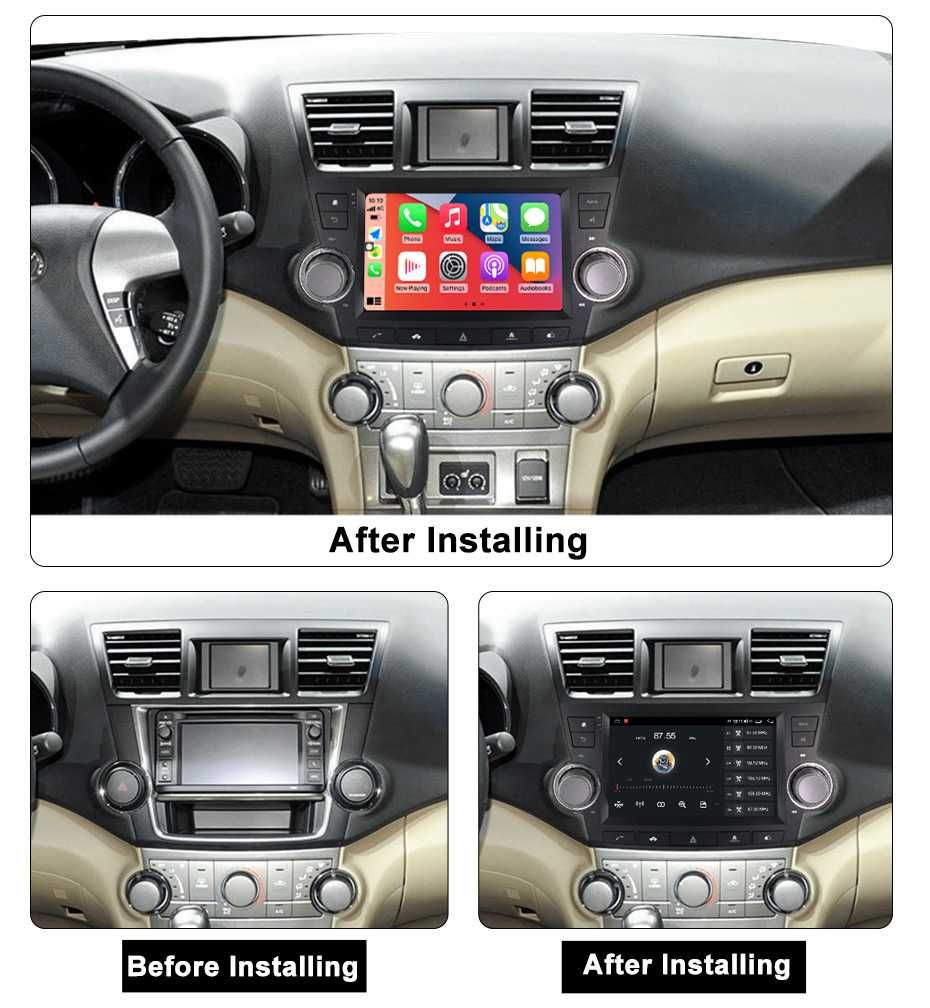 Navigatie Toyota Highlander 2007-2013, Android 14, 9 INCH, 4GB RAM