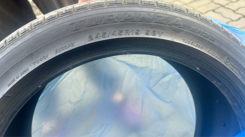 Шины летние  bridgestone turanza ER33,  3 шт.