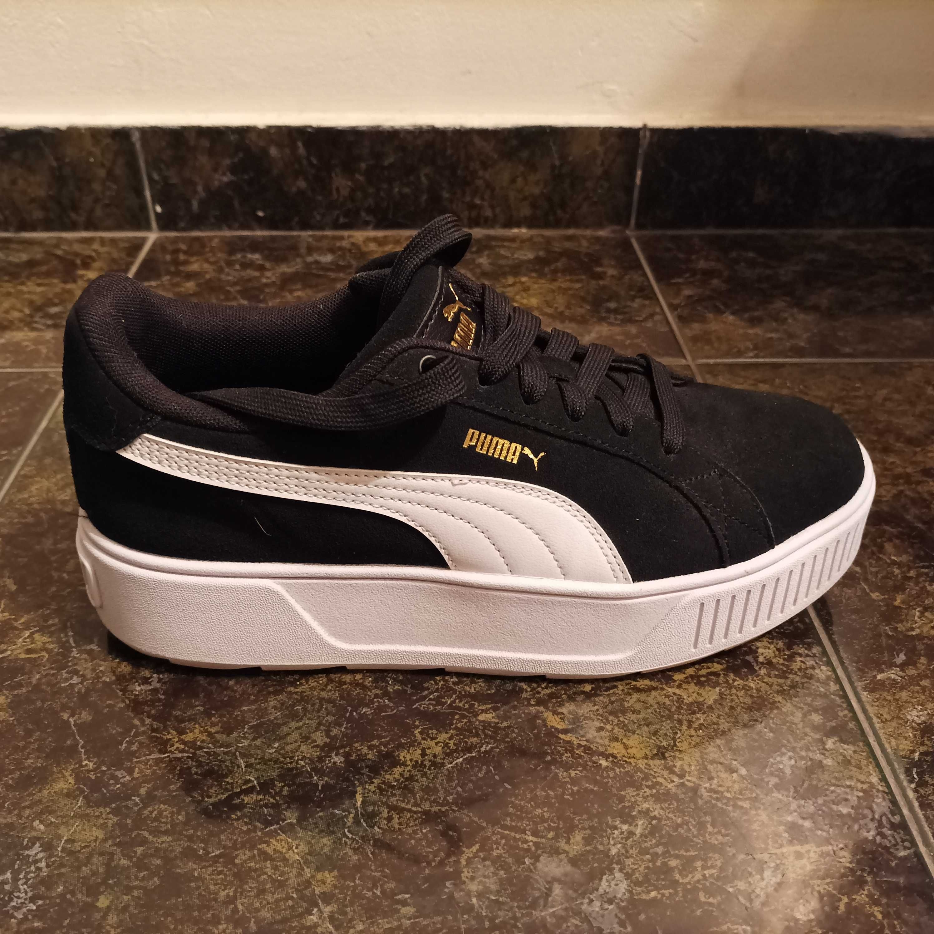 Дамски маратонки/сникърси Puma, черно и бяло, размер 40