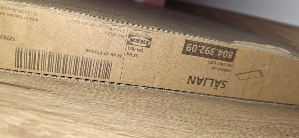 Blat IKEA, aspect stejar/laminat, 246x3.8 cm