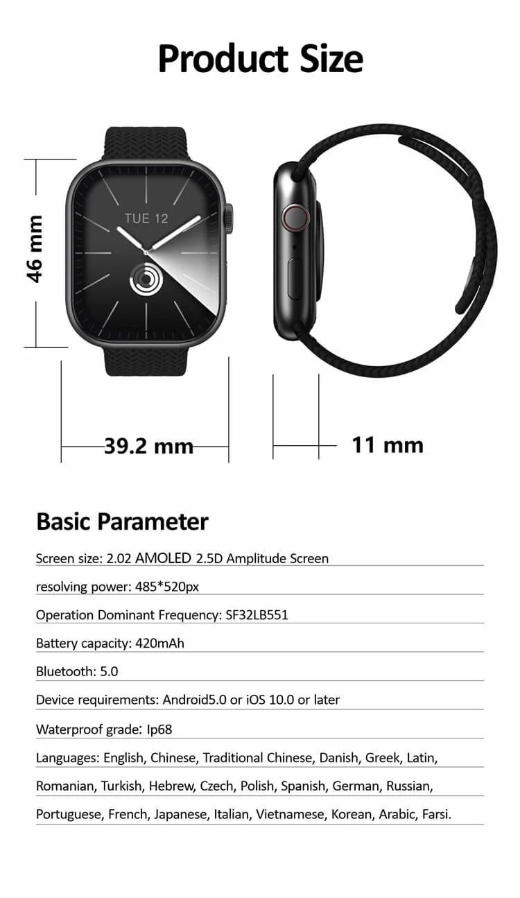 iwatch9 DUBAi AMOLED optom/dona