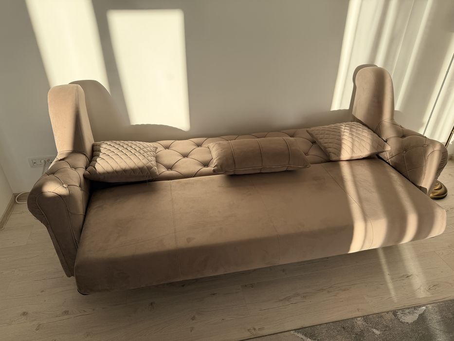 Canapea 3 locuri, noua, material textil