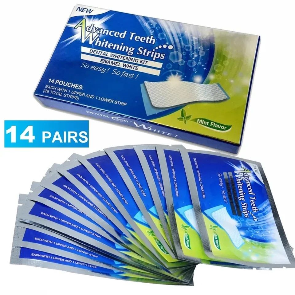 Супер цена! 28 броя Лентички за избелване на зъби Advanced teeth white