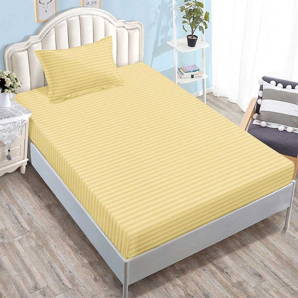 Долен чаршаф с ластик и калъфка (матрак от 80x200 до 90x200), 2 части