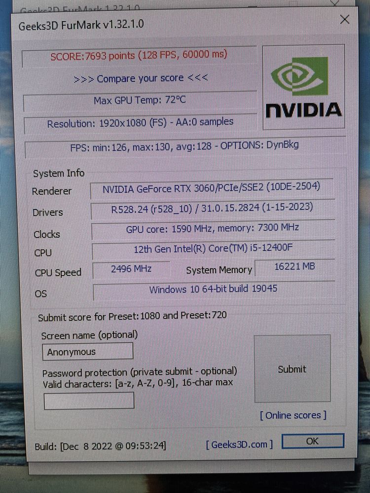 Компьютер с RTX 3060/Intel I5 12400F +Клавиатура,Мышка,Монитор ПОДАРОК