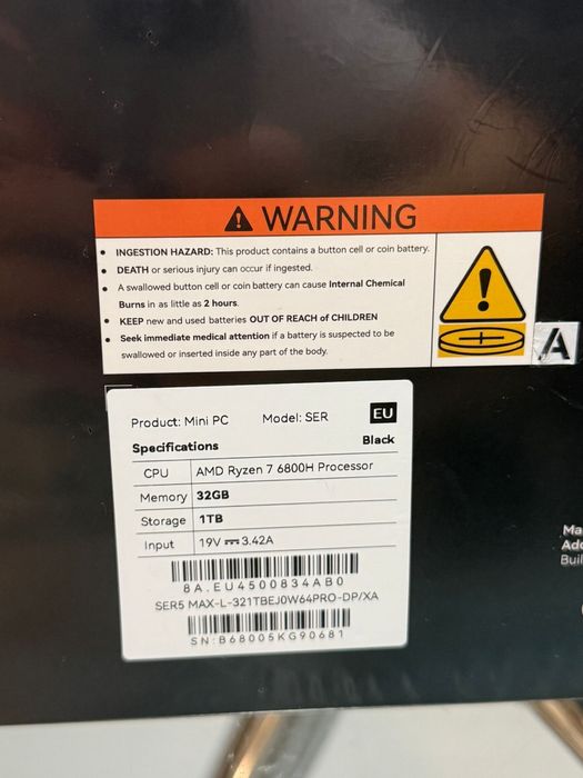 BeeLink SER Mini Pc / Ryzen 7 6800H / 32 DDR5 / 1 TB SSD Nou