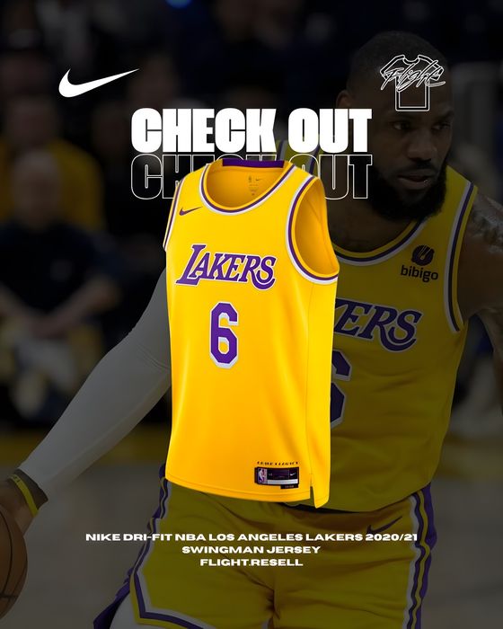 Nike Dri-Fit NBA Los Angeles Lakers 2020/21 Swingman Jersey