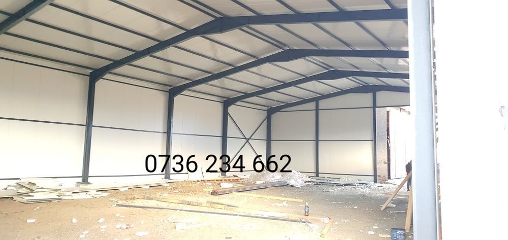 Vand hala pe structura metalica 14x30x5 invelita cu panouri sandwich