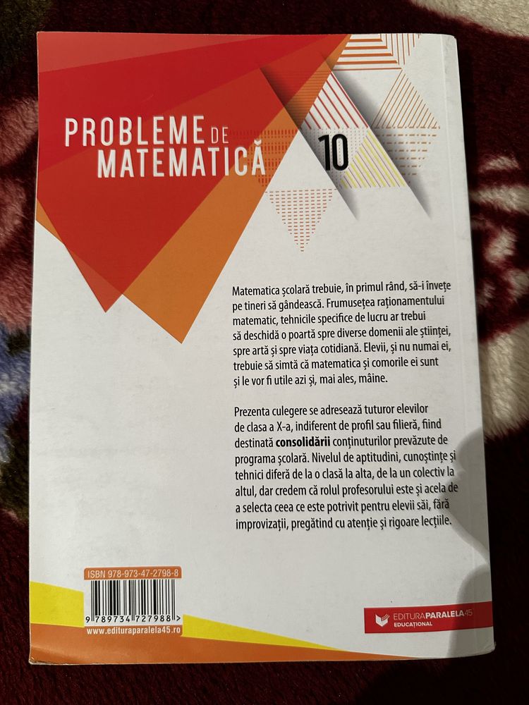 Carte probleme de matematica clasa 10