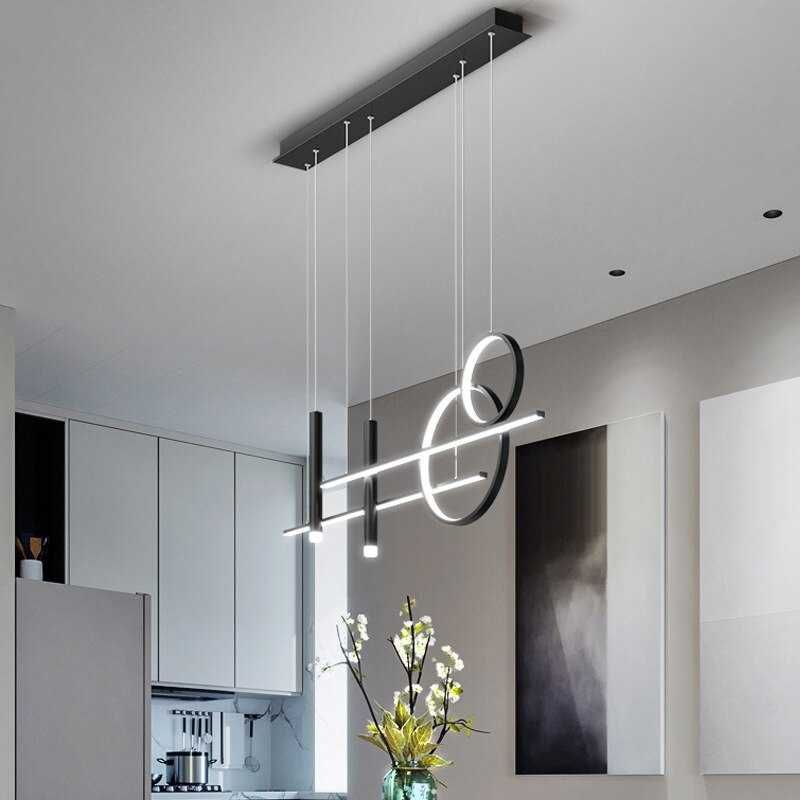 Lustra Led Suspendata Design modern Negru 40w 220v