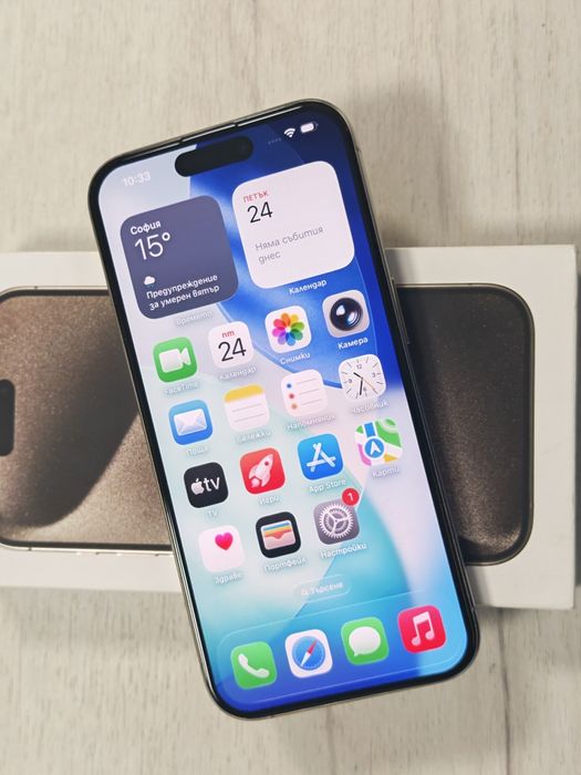 Като нов iPhone 15 Pro 5G 128 GB Natural Гаранция