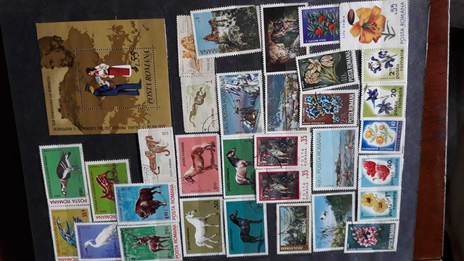 Clasor cu peste 500 timbre vechi anii 1960-1990 (stare foarte buna)