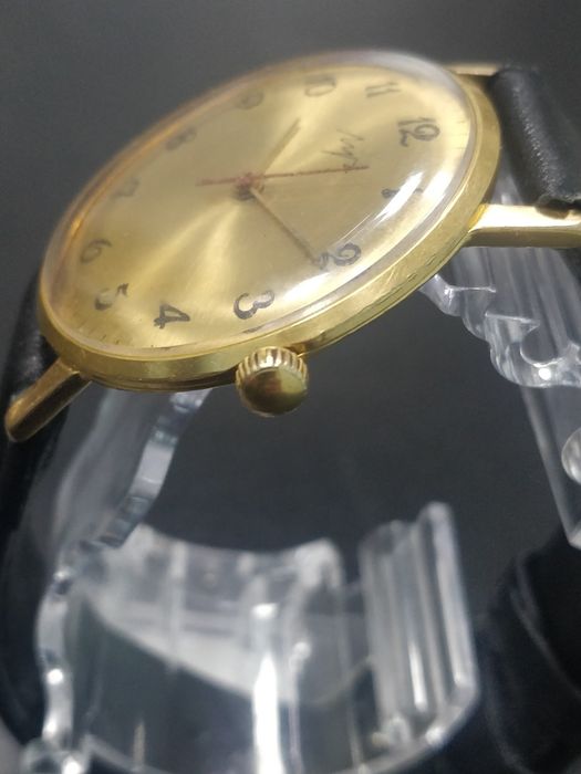 Часы Луч тонкие позолоченный