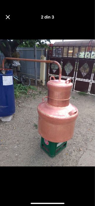 Cazane de facut tuica din tabla de cupru cu mestecator