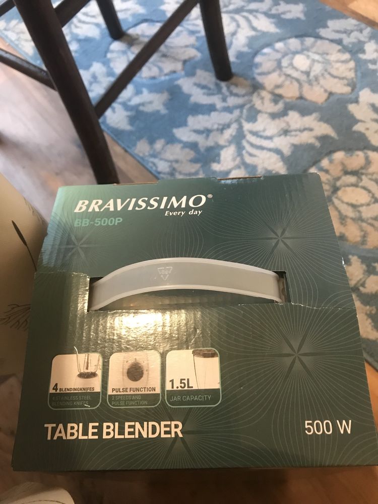 Table blender Bravissimo --500w--220v-50hz-нов -2 год. гаранция