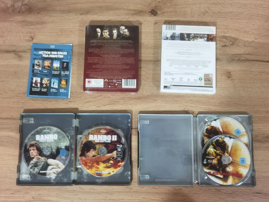 Filme bluray steelbook The Godfather Gladiator Rambo Black Hawk Down