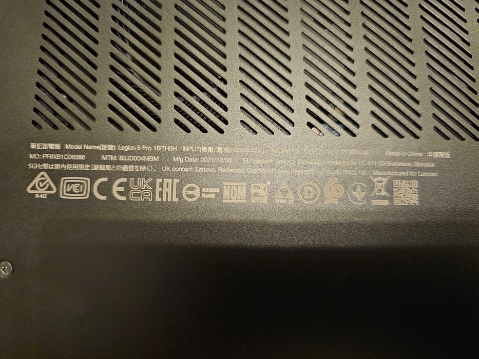 Lenovo Legion 5 Pro 16ITH6H - за части