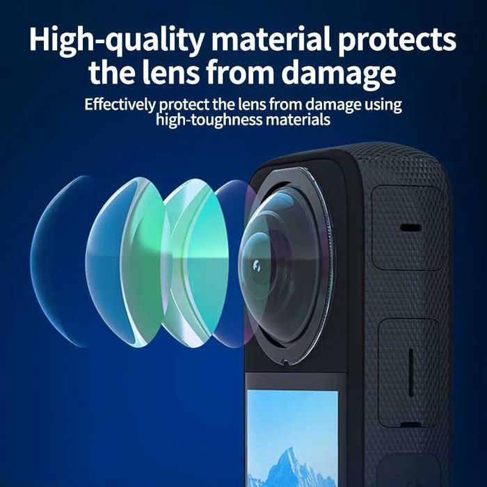 Protectie obiective lentile de sticla camera video sport Insta360 X3