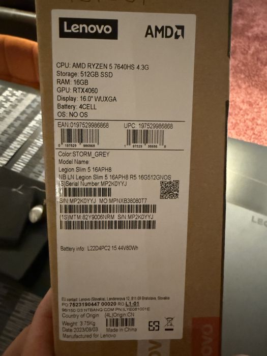 Laptop Lenovo Slim 5 16APH8