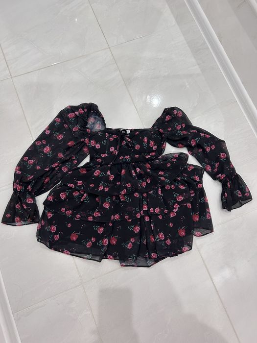 Рокля - шифон на цветя