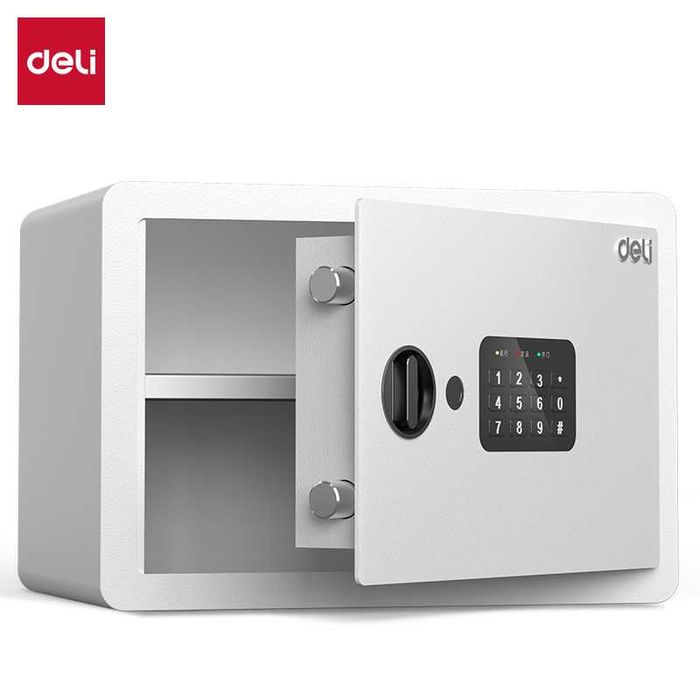 Seyf deli Сейф Deli AE681 белый 9кг 250x350x250 Скидки !!! Акция !!!