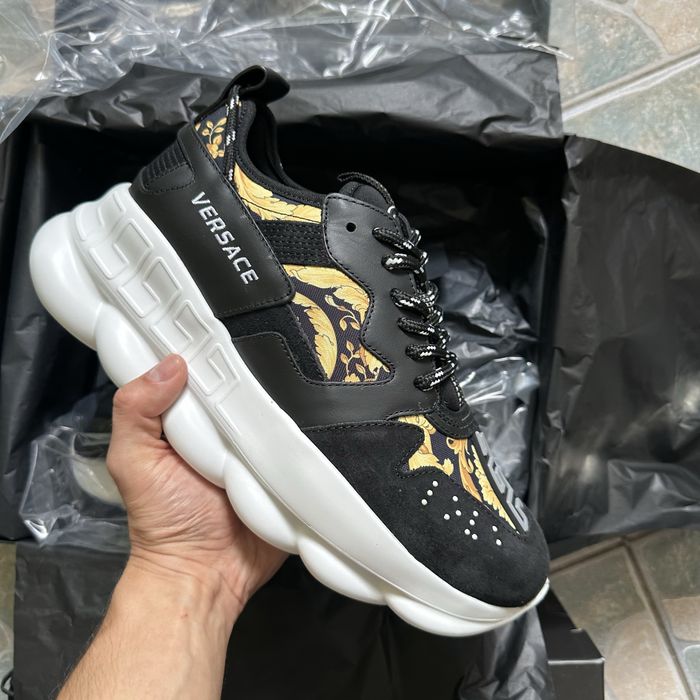 Pantofi Sport Versace Chain Reaction Negru-Baroc motiv