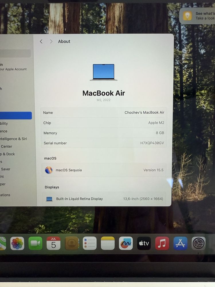 Macbook AIR 2 8GB 256 GB