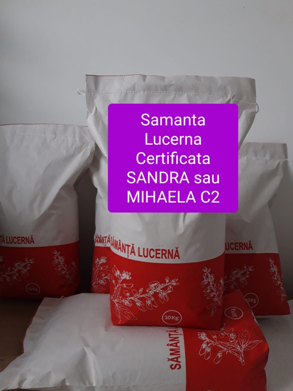 Samanta Certificata Porumb,Floarea Soarelui FD15E27,Lucerna Sandra