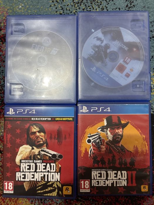 Lot de 4 jocuri PS4 Bundle Red dead redemption, Fifa 18, Killzone