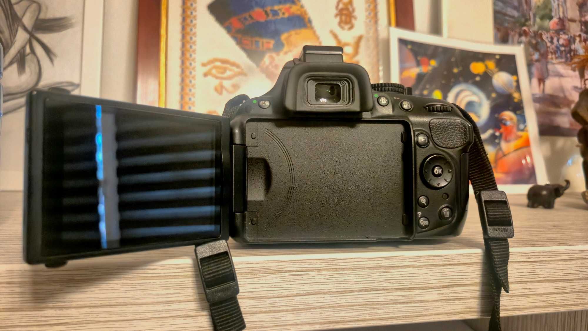 Продавам фотоапарат Nikon D5200 + 2 обектива + чанта