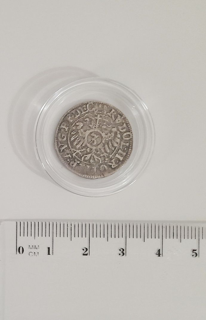 3 Kreuzer. Moneda medievala argint anul 1606. Poze reale. Pret fix.