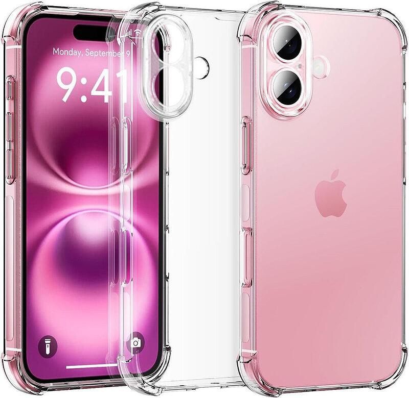 Прозрачен Силиконов Удароустойчив Кейс за Apple iPhone 16 / 15 / 14