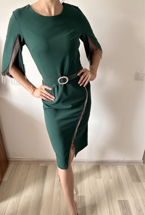 Rochie eleganta verde-marime 40