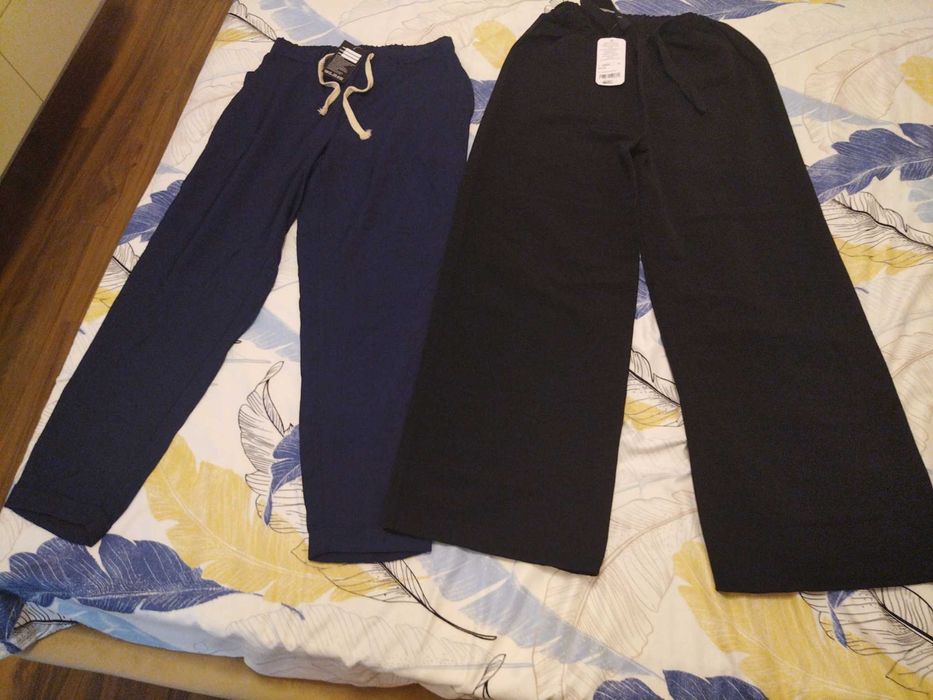 Set 2 * pantaloni dama, de vara, subtiri, noi cu eticheta,marime 38-40