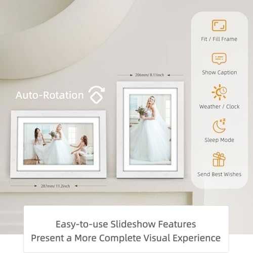 Нова Смарт дигитална рамка 10.1” WiFi 32GB Uhale, подарък идея спомен