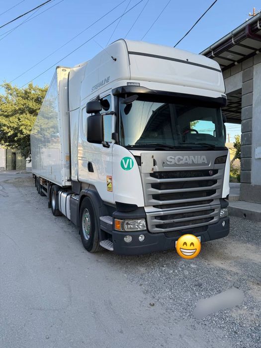CKANIA R450 + SCHMITZ Реф прицеп Сотилади