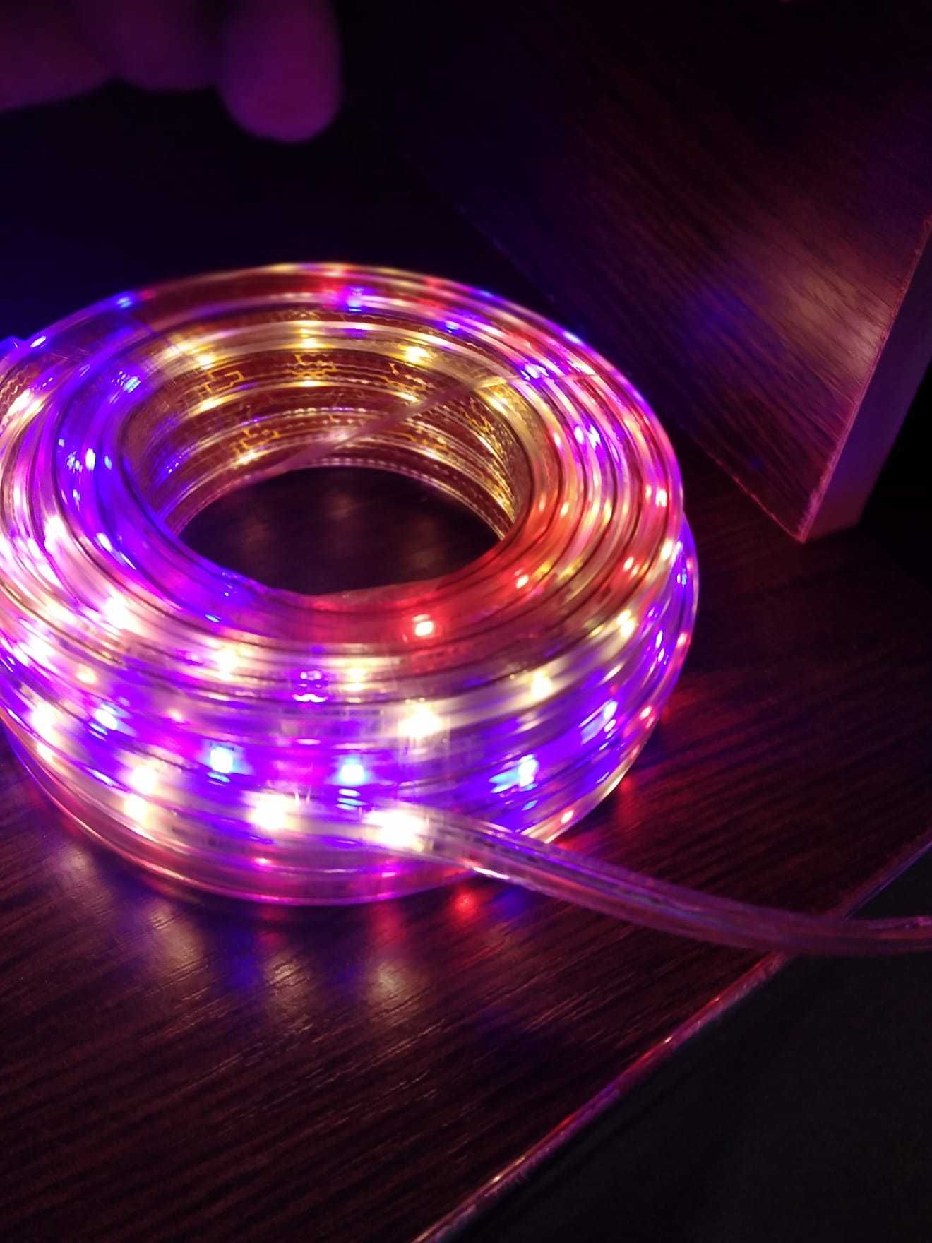 Furtun LED tip banda, SMD, exterior, flexibil, 10m, multicolor