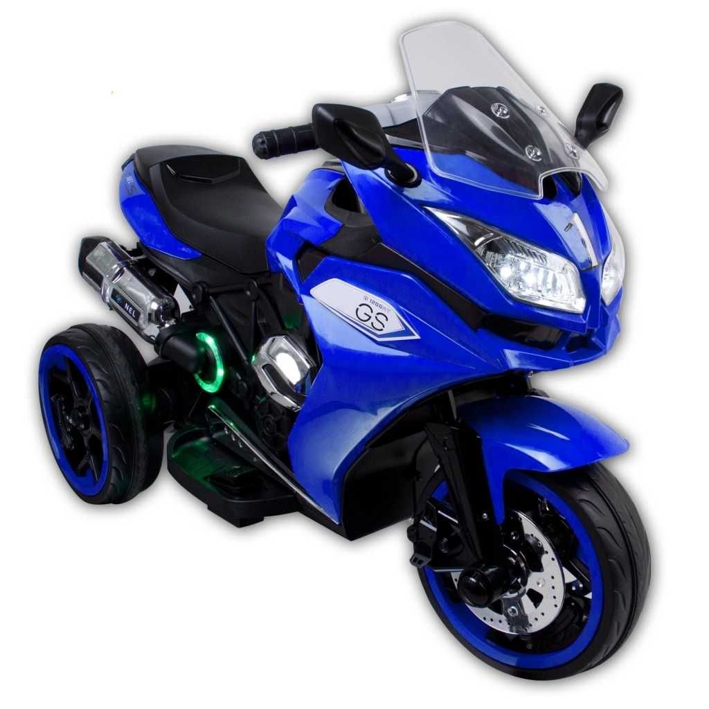 Motocicleta electrica cu 3 roti copii 2-6 ani GS Sport cu lumini Blue